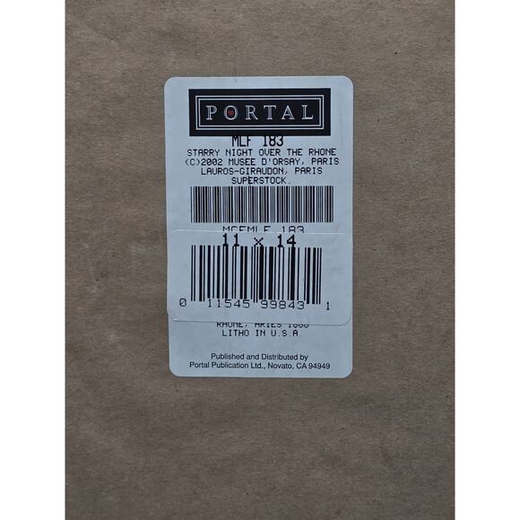 Framed Van Gogh Starry Night Over‎ The Rhone Lithograph Portal Pub. 11x14 Litho - Picture 8 of 15